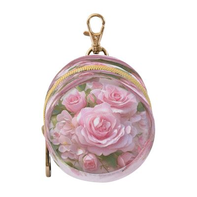 3D Pink Roses Pink Butterflies Baby Girl Pacifier Holder Case Portable Coin Purse Wallet, Travel Accessories contenedor para chupete