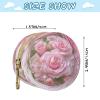 3D Pink Roses Pink Butterflies Baby Girl Pacifier Holder Case Portable Coin Purse Wallet, Travel Accessories contenedor para chupete view 3