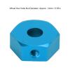 4PCS 1/10 RC Wheel Hex Hubs Nut 14mm, Aluminum Wheel Hex Drive Hub, Lightweight Upgrade Part for AMMRA Big Rock Typhon Senton Granite, Includes 4 Pins 4 Set Screws 1 Right Angle Wr (Blue) view 4