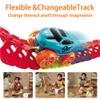 Anti Gravity Race Track with LED Light-Up Race Car - Glow in The Dark Flexible Track Set for Kids, Interchangeable Car Shells & Multicolor Changeable Tracks (2 Car, 188In) view 4