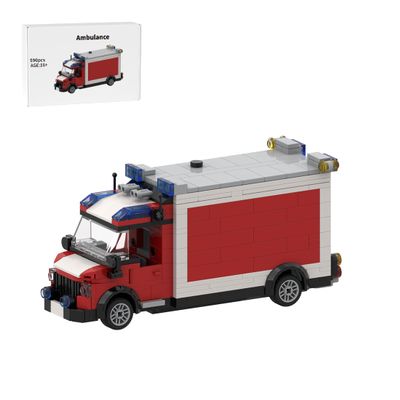 Ambulance Building Blocks Set, City Firetruck Building Bricks, Fire Fighter Building Blocks, Collectible Firetruck to Build and Display, Gift for Birthday Christmas (590PCS)