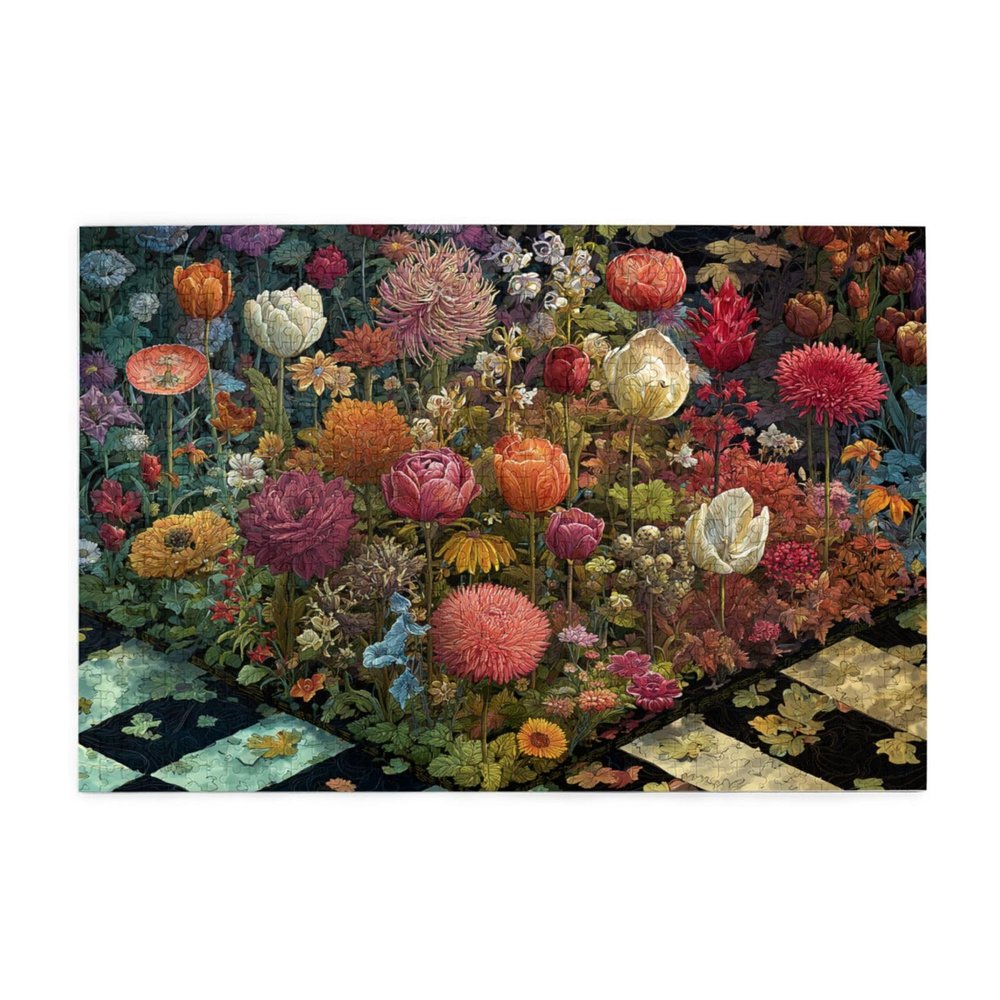 Vextrovia Jigsaw Puzzles for Adults 1000 Pieces, Lush Colorful Flower Bed, Great for Home Leisure, Friend Brain Teasers, Evening Relaxation;Suitable for Garden Lovers, Art Fans to Train Patience