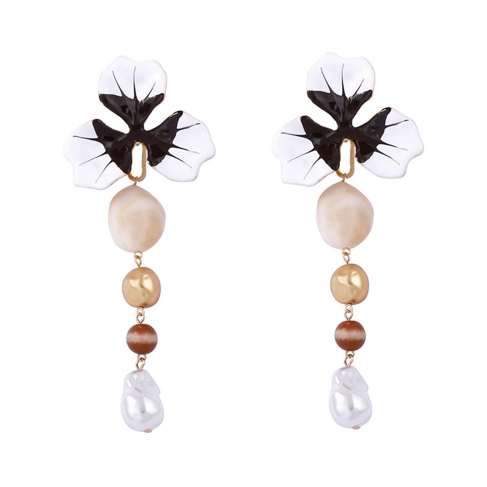 Sensible Alloy Drip Oil Flower Resin Women's Necklace