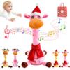 Baobaoyu Singing Dancing and Talking Giraffe Toy, Repeats What You Say, Dancing Talking Giraffe Plush Toy, with Shining Led Lights, Adjustable Volume Function, Interactive Voice Imitation (Hat-B) view 1