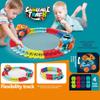 Anti Gravity Race Track with LED Light-Up Race Car - Glow in The Dark Flexible Track Set for Kids, Interchangeable Car Shells & Multicolor Changeable Tracks (1 Car, 142 in) view 3