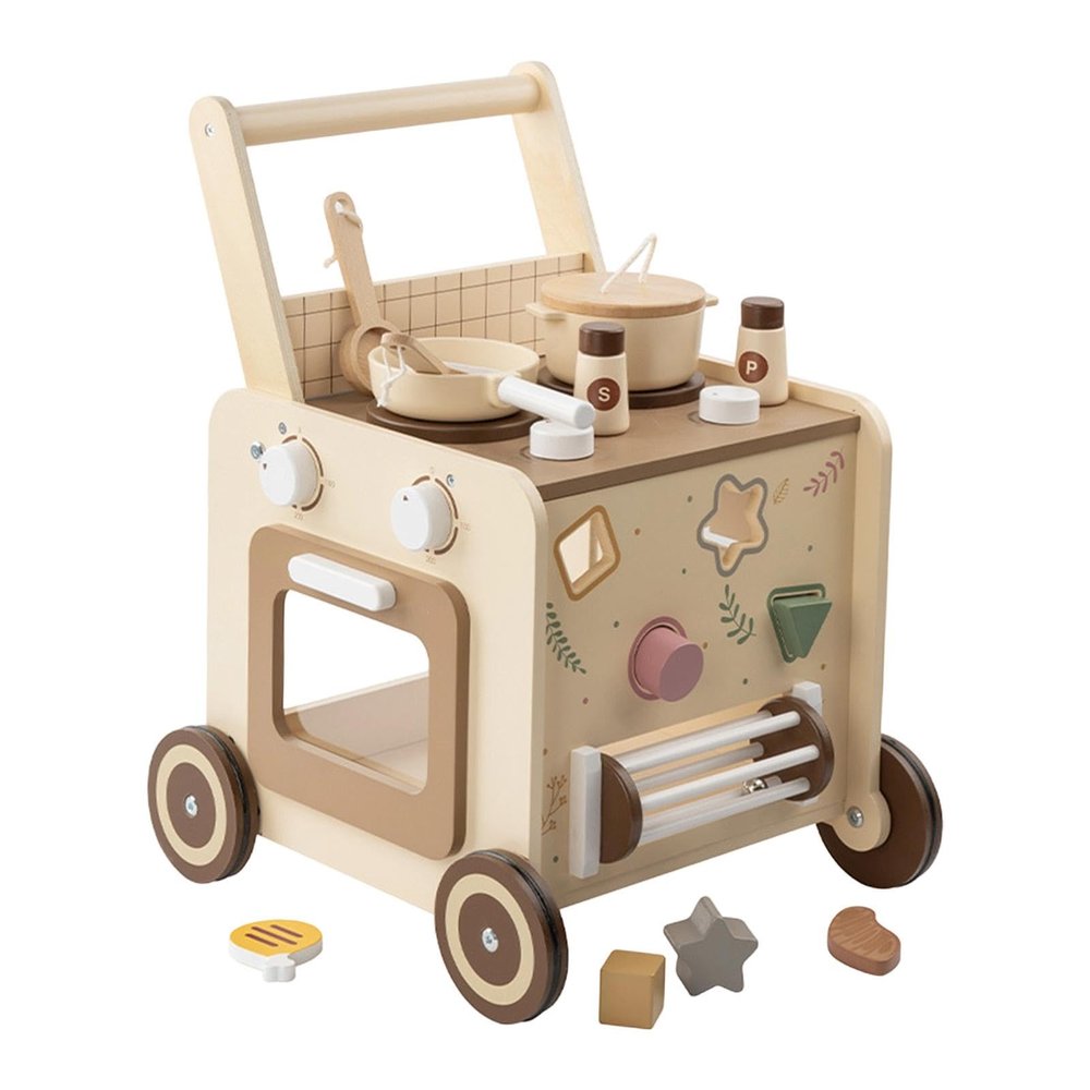 Generic Kitchen Playset Pretend Cooking Play Wood Walking Toys Cookware for 4-8 Year Olds Child Girls Boys Learning to Walk, Building Block Type