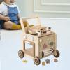 Generic Kitchen Playset Pretend Cooking Play Wood Walking Toys Cookware for 4-8 Year Olds Child Girls Boys Learning to Walk, Building Block Type view 2