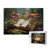 Vextrovia Jigsaw Puzzles for Adults 1000 Pieces, Magical Open Book with Mushrooms & Butterflies Art, Use in Living Rooms, Game Rooms; relieves Anxiety, Trains Patience fit for Quiet Evenings view 2