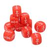 CHICIRIS Fraction Dice Set Durable MultiFaceted Game Accessories for Kids Math Practice, Plastic Kit for Board Games, 20pcs (Red) view 1