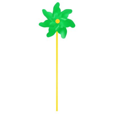 M METERXITY 1-Pack Rainbow Pinwheels, 19.7 Inch Plastic Wind Spinners Outdoor Flower Windmill for Party Decorations/Yard/Garden, Toy Wind Spinners [Green]