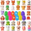 24 Pack Prefilled Easter Eggs with Animal Slow Squishy Toys, Easter Egg Slow Rising Squishy Fidget Toys Stress Relief for Kids Boys Girls Easter Egg Fillers, Easter Basket Stuffers Party Favor view 1