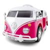 Costzon Ride On Car, 12V Licensed Volkswagen Kids Car Bus with Cup Holder, LED Headlights, Music & Horn, Electric Vehicle with Pedal Control, Soft Start & 2-Level Speed for Boys & Girls Aged 3+ (Pink) view 1