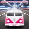 Costzon Ride On Car, 12V Licensed Volkswagen Kids Car Bus with Cup Holder, LED Headlights, Music & Horn, Electric Vehicle with Pedal Control, Soft Start & 2-Level Speed for Boys & Girls Aged 3+ (Pink) view 2