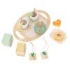 Fdit Pine Wood Afternoon Tea Toy Tea Party Game for Girls Educational Home Kindergarten School view 3