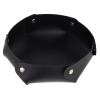 Abaodam Foldable PU Dice Tray Large Desktop Storage Holder for RPG Table Games Multifunctional Black Leather Organizer for Jewelry Keys Watches and Accessories view 1