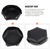 Abaodam Foldable PU Dice Tray Large Desktop Storage Holder for RPG Table Games Multifunctional Black Leather Organizer for Jewelry Keys Watches and Accessories view 4
