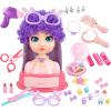 Kids Hairdressing Makeup Doll Head: Styling Head Toy Beauty Salon Set with Hair Accessories, for Kids' Dress-up Role Play, Birthday Party Favor view 1