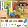 3D Infinity Track Toy Car Trackle Flexible, Kiddie Corner Magnetic Toys, Train Routes Set with Mix-and-Match Cubes, Gravity-Defying STEM Educational Kit, Christmas Birthday DIY Kids Gift view 2