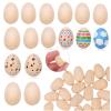 100pcs Mini Wooden Eggs for Easter, Miniature Wood Craft Eggs Paintable Kids' Wood Crafts Supplies for Decorating, Easter Basket Fillers, DIY Projects view 1