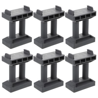 HEANUJJ Wooden Train Bridge Pier Model Railway Accessories Tiered Support Risers Decorative Bridge Pier for Boys and Train Track (Grey)