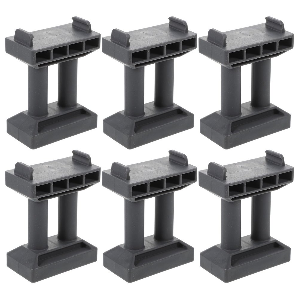 HEANUJJ Wooden Train Bridge Pier Model Railway Accessories Tiered Support Risers Decorative Bridge Pier for Boys and Train Track (Grey)