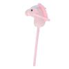 Fdit Hobby Horse Stick Toy Soft Plush Cartoon Handcrafted Riding Stick for Kids Home Kindergarten Party, 70cm PVC Horse (Pink) view 1