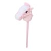 Fdit Hobby Horse Stick Toy Soft Plush Cartoon Handcrafted Riding Stick for Kids Home Kindergarten Party, 70cm PVC Horse (Pink) view 3