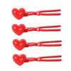 Aoaoy Snowball Maker, Snow Ball Makers for Kids, Plastic Heart Shape Snowball Clip Snow Toys Beach Toy for Kids Outdoor Indoor Winter Fight Maker Tool (4Pcs) view 1