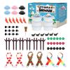 Build A Snow Man Kit, Safe S Materials, 12x9.5x10cm, 13x10.5x11cm, Kids Modeling Clay, DIY Christmas Clay, All Inclusive Crafting Kit, for Holiday Party, Classroom Projects, Winter Activities view 1