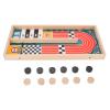Aqur2020 Fast Table Hockey Game, Dual Player, Wood Construction, Portable, Interactive Track Design, for Kids and Adults view 1