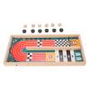Aqur2020 Fast Table Hockey Game, Dual Player, Wood Construction, Portable, Interactive Track Design, for Kids and Adults view 2