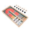 Aqur2020 Fast Table Hockey Game, Dual Player, Wood Construction, Portable, Interactive Track Design, for Kids and Adults view 4