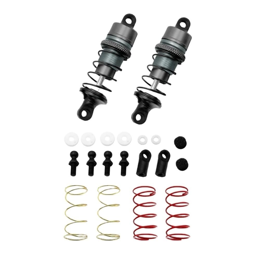 63mm Metal Hydraulic Shock Absorbers 1 Pair Lead Color Compatible With RC Remote Control Cars Flat Racing Drift Cars Parts