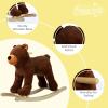 Rocking Horse - Plush Bear Animal Rocker - Toddler Ride on Toys for Ages 3 and Up - Wooden Rocking Horse - Ride on Toys by Happy Trails (Brown) view 2