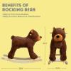 Rocking Horse - Plush Bear Animal Rocker - Toddler Ride on Toys for Ages 3 and Up - Wooden Rocking Horse - Ride on Toys by Happy Trails (Brown) view 3