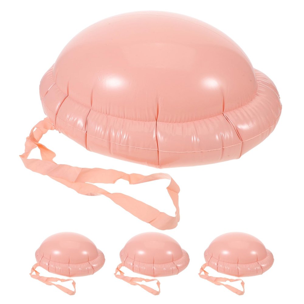 ibasenice 4pcs Santa Inflatable Belly Prop: Fat Suit Costume Accessories For Christmas Party - Pregnancy Bump Stuffing for Cosplay - Holiday Cosplay Prank Belly Padding
