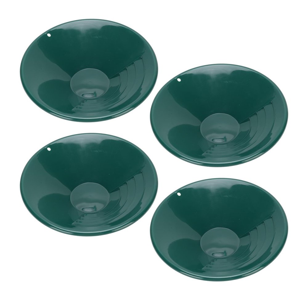 Badafaci Gold Panning Kit, 10 Inch Lightweight Green Gold Pan with 90 Degree Ribs, Ideal for Kids and Beginners in Outdoor Treasure