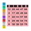 Carewon 100 Bingo Cards, Large 4.5" x 4.5", Pink (1 of 8 Colors), Paper Bingo Sheets, Disposable or Reusable for Daubers or Chips view 1