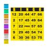 Carewon 100 Bingo Cards, Large 4.5" x 4.5", Yellow (1 of 8 Colors), Paper Bingo Sheets, Disposable or Reusable for Daubers or Chips view 1