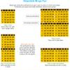 Carewon 100 Bingo Cards, Large 4.5" x 4.5", Yellow (1 of 8 Colors), Paper Bingo Sheets, Disposable or Reusable for Daubers or Chips view 4