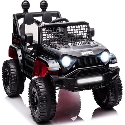 12V Ride On Car, Electric Car for Kids, 12V Ride on Toys, Kids Cars with 3 Speeds Adjustable w/Bluetooth, Parent Remote Control, Spring Suspension, AUX Port-Black