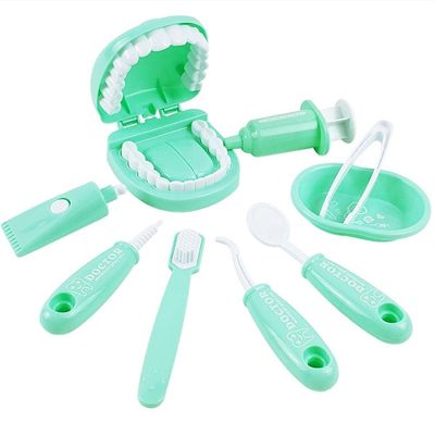 CCYLEZ Doctor Toy Set with 9 Dentist Tools, Educational Role Playing Toys for Kids Over 3 Years Old, Develop Empathy, Suitable for Parties, ParentChild Communication (Green)