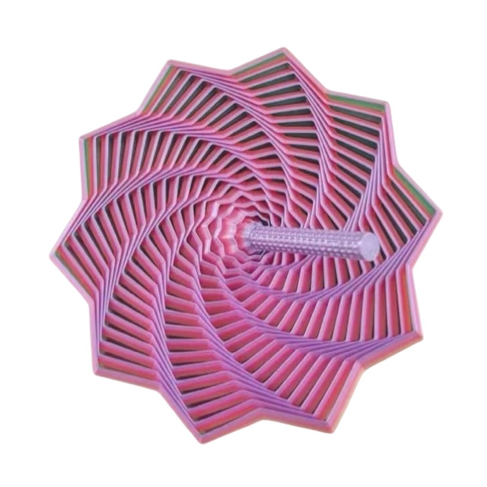 3D Printed Expanded Sensory Fidget Star - Sensory Fidget Star with Handle, Colorful Whirling Spiral Design, Stress Relief Desk Toy for Office & Home (Light Purple,Medium)