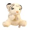 EHJRE Plush Animal Hand Puppet Head Gloves Imaginative Tiger Plush Toy Tiger Interactive Puppet for Teaching Gift for Boy Girls, White view 1