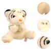 EHJRE Plush Animal Hand Puppet Head Gloves Imaginative Tiger Plush Toy Tiger Interactive Puppet for Teaching Gift for Boy Girls, White view 4