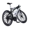 Fdit Racing Bike Model Dual Handlebar Alloy Finger Racing for Kids Metal Bike Model Collection Decoration (Black White) view 2
