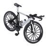 Fdit Racing Bike Model Dual Handlebar Alloy Finger Racing for Kids Metal Bike Model Collection Decoration (Black White) view 3
