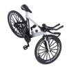 Fdit Racing Bike Model Dual Handlebar Alloy Finger Racing for Kids Metal Bike Model Collection Decoration (Black White) view 4
