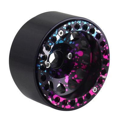 1/10 RC Crawler 12 Hole 1.9 Inch Metal Beadlock Wheel Rim Compatible with Various Crawler Models Yikong Style Round Hub