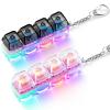 2 Pack Keyboard Fidget Toy Light Up Clicky & Silent Keyboard Clicker Fidget Keychain Quiet Fidget Toys for Adults, Sensory Toy for Boost Focus & Calm Anxiety at Work, Travel Stress Relief Gifts view 1